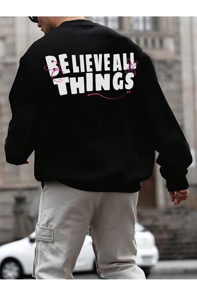 donamod Hanorac cu grafică cu litere din seria Coko