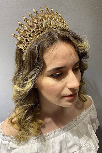 Hayalperest boncuk Coroana de henna pentru mireasa model Honey Color