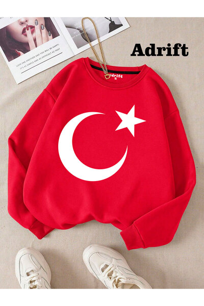 Adrift Flag Mole Street Trend Design Harajuku/Gotic Roșu