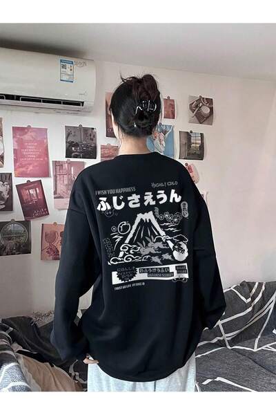 donamod Hanorac cu umăr cu desene animate și litere din seria Coke