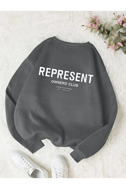 Adrift Represent Πολύχρωμο Υπερμεγέθες Φούτερ με Λαιμόκοψη Τύπου Ποδηλάτου απ...