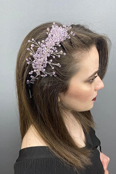 Hayalperest boncuk Coroana de mireasa Lila Deren si accesoriul pentru par