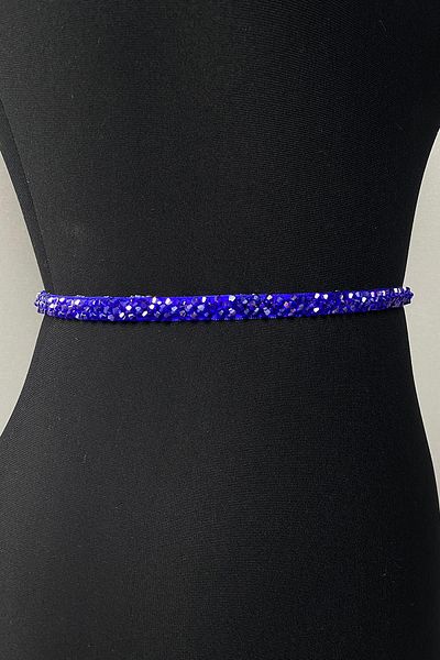 Hayalperest boncuk Rochie de seara cu margele de cristal albastru Saks Accesoriu centura