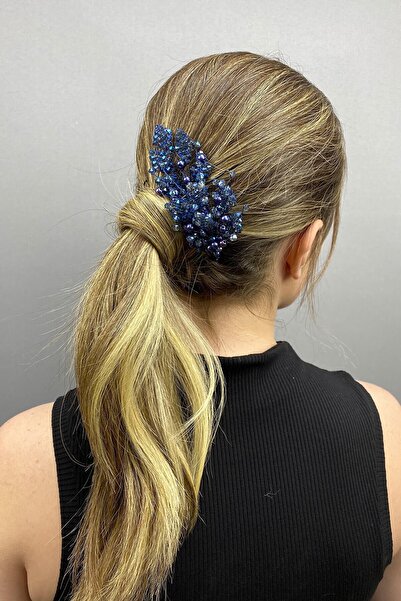 Hayalperest boncuk Accesoriu pentru păr de mireasă cu model de frunze cu cris...