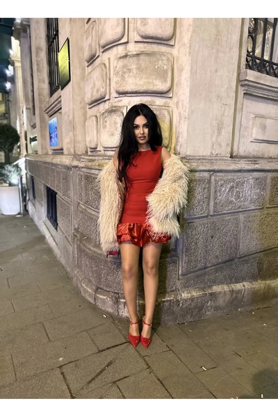 moneta boutique Női Zero Sleeve Design szoknya ruha fodros rövidnadrággal