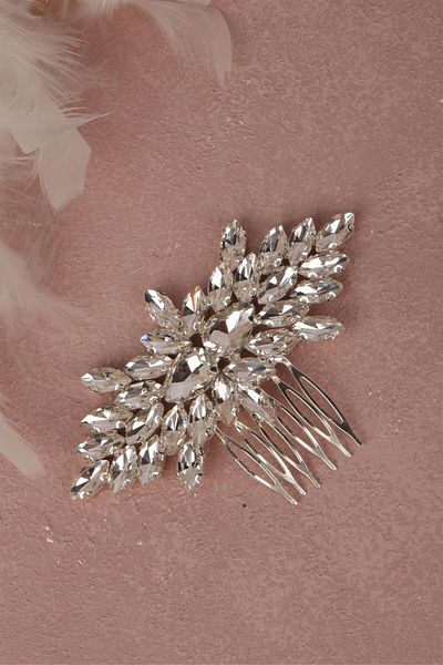 Hayalperest boncuk Jewelled Bridal Buckle Combed Buckle for Wedding, Engagement, Promise
