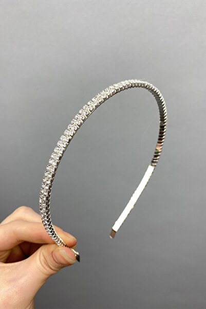 Limelia Accesoriu pentru păr cu coroană cu pietre dublu rând