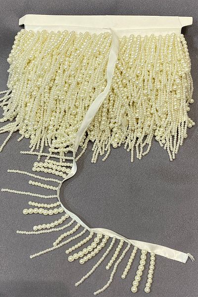 Hayalperest boncuk Fringed Pearl Bead Embroidered Ribbon Tassel