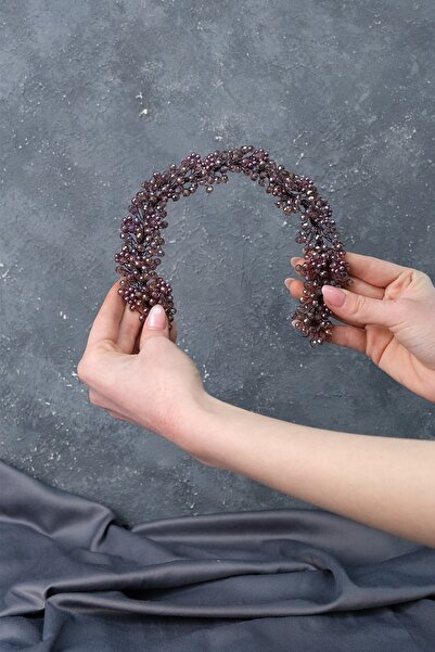 Hayalperest boncuk Accesoriu pentru păr și turban cu coroană de mireasă cu mă...