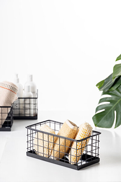 FH finehome Black Small Rectangular Organizer - Marta Wire