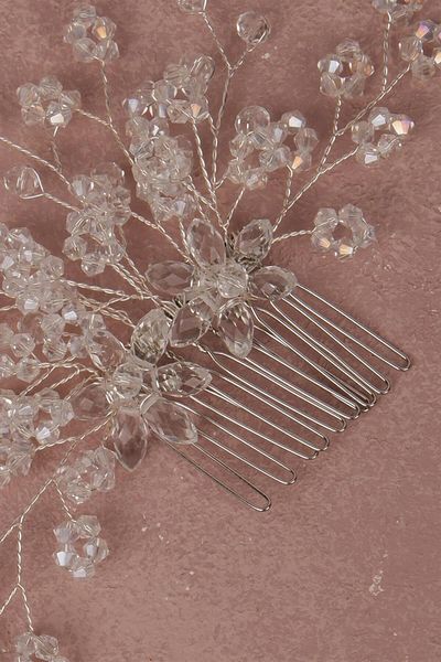 Hayalperest boncuk Drop Crystal Beaded Bridal Hair Clip Bridal Accessory