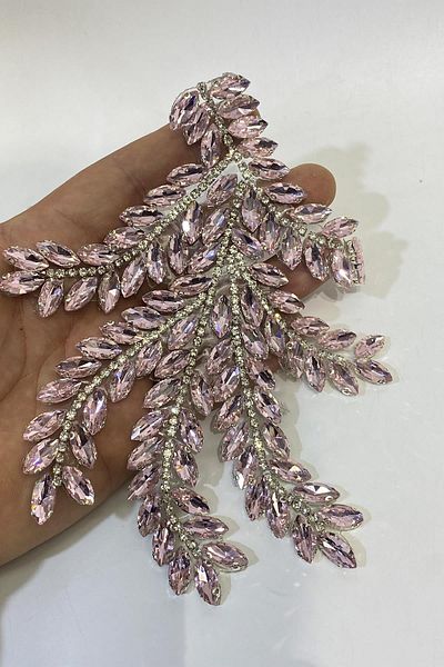 Hayalperest boncuk Pink Shuttle Stone Detailed Evening Dress Accessory
