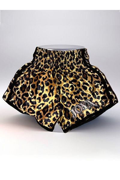 Joya Leopard Print Kick Boxing Shorts