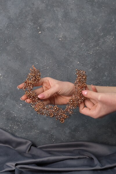 Hayalperest boncuk Αξεσουάρ για τα μαλλιά και το τουρμπάνι με χάντρες σε ροζ ...