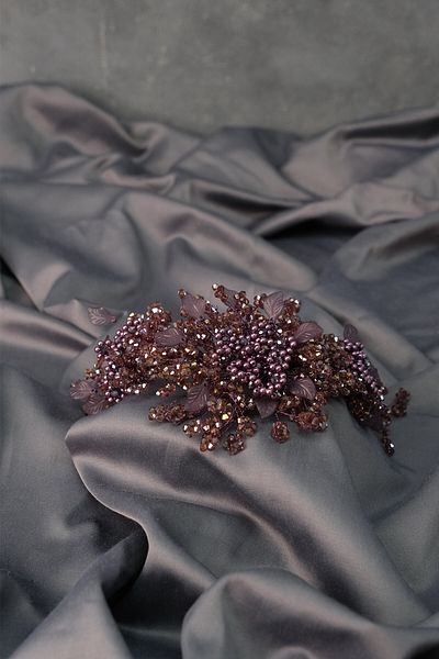 Hayalperest boncuk Azra Pearl Beaded Bridal Henna Crown Hair Accessory