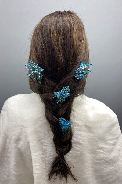 Hayalperest boncuk Accesoriu pentru păr cu chipsuri naturale șocate și agrafe...