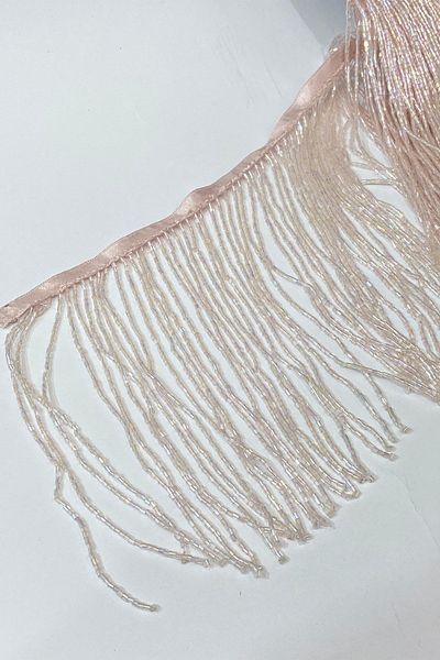 Hayalperest boncuk Light Pink Beaded 15 Cm Fringe Tassel