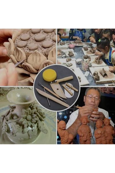 Anoffel Parcel 24 Pieces Ceramic and Pottery Shaping Set - Clay Modeling
