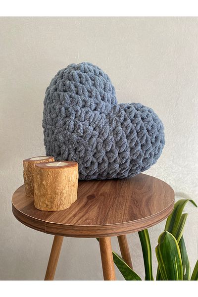 Alize Puffy Puffy Heart Pillow with Lining Inside