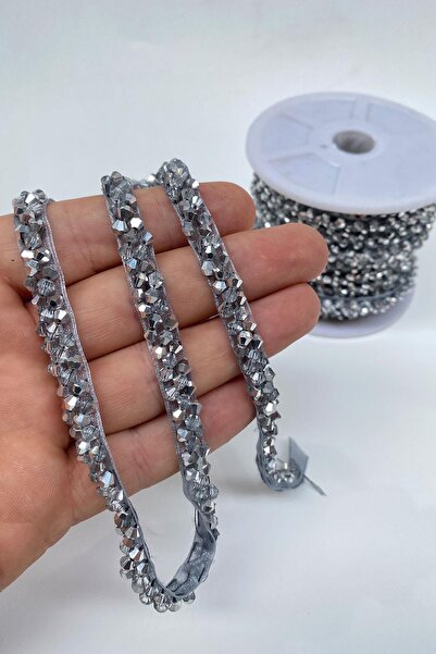 Hayalperest boncuk Gümüş Kristal Boncuk İşlemeli Şerit