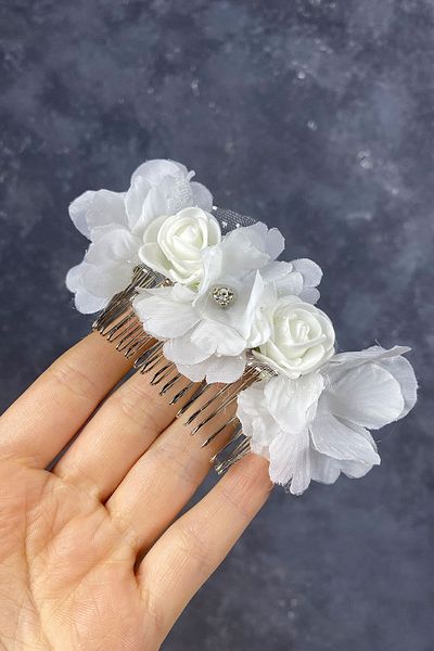 Hayalperest boncuk Agrafă de păr de mireasă cu design floral de primăvară
