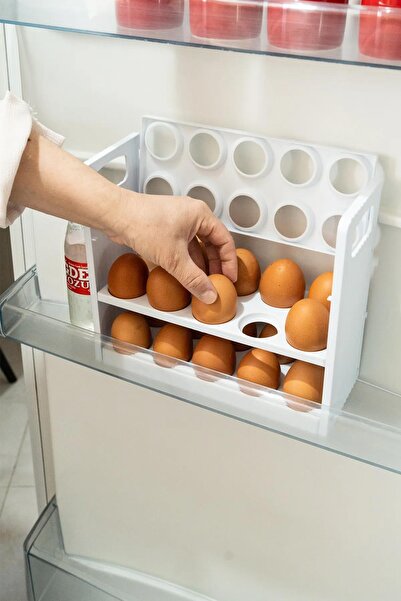 Depa 30-Piece 3-Tier Egg Holder Refrigerator Organizer That Fits the Refrigerator Shelf