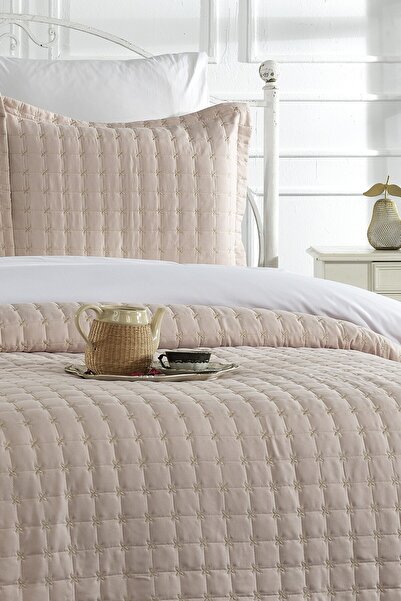 Levanzo Çift Kişilik Yatak Örtüsü Alden Bej