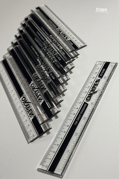 OKYPEN 10 Pieces Okypen Clear 18 cm Plastic Ruler - Colorful and Durable Design