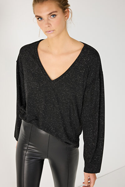 No Matter What Long Sleeve V-Neck Blouse