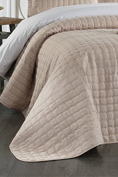 Levanzo Çift Kişilik Yatak Örtüsü Alden Bej