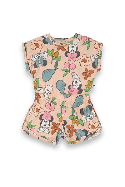 Alinna Girl's Salopet - Minie Mouse Patterned, Summer Casual Jumpsuit