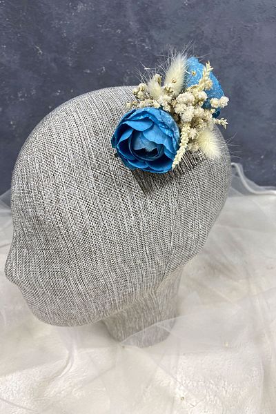 Hayalperest boncuk Accesoriu pentru agrafă de păr din bumbac, cipso și flori artificiale