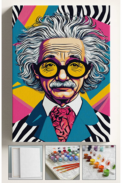 Akihabara Sayılarla Boyama Tuval Seti Fırça Boya Dahil (Çıtalı) 40x50 CM - Al...