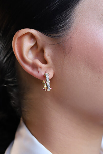 Brillo أقراط مستطيلة كبيرة من حجر الزركون من سلسلة Premium