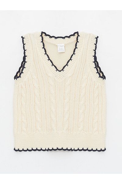 LC Waikiki Lcw Kids V-Neck Baby Girl Vest