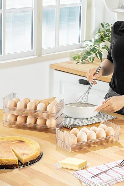 AC BOX 10-Piece Egg Bowl Organizer Organizer Fits the Refrigerator Shelf (Single)