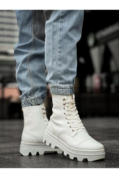 Knack High Sole Shoes B-023 White