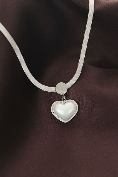 Clariss 316L Steel Italian Chain Heart Necklace