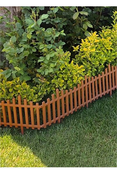 ALL PLAST Plastik Bahçe Çiti Kahverengi 59 cm (10 Adet)