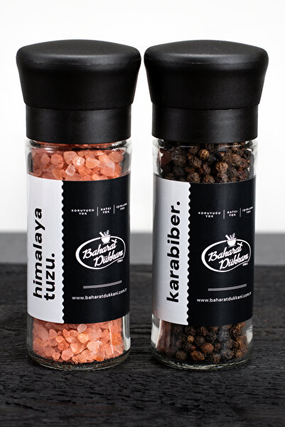 Baharat Dükkanı Tane Karabiber Ve Himalaya Tuzu 2'li Set