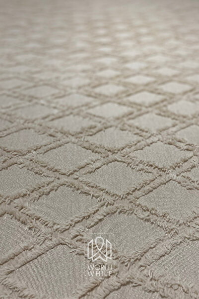 WorthWhile Vera Tek Kişilik Yatak Örtüsü 180x240 | Cappuccino Şönil Kumaş, Baklava Desen, Yumuşak Dokulu