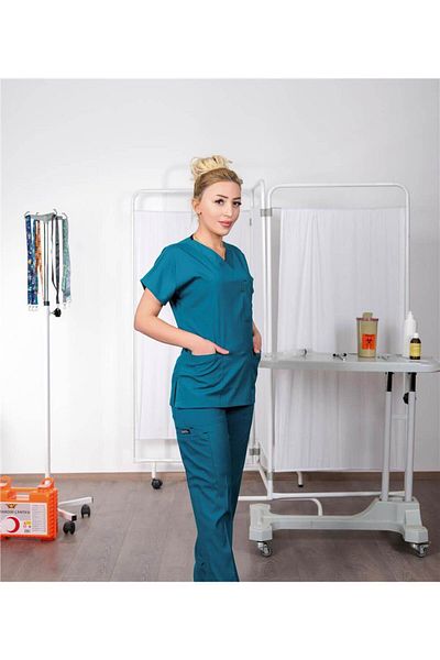 doktorbonem Tricou chirurgical din Lycra Uniformă pentru îngrijirea sănătății pentru asistentă medicală