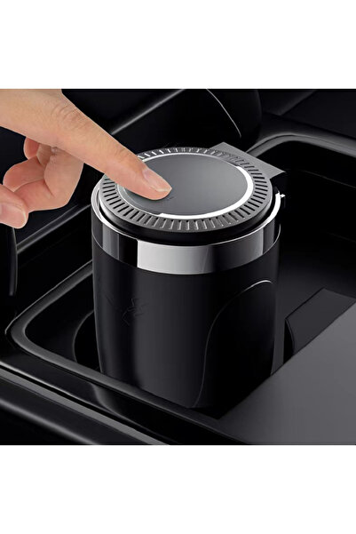 UNIVERSA Araç Içi Işıklı Küllük Otomatik Açma Kapama Metal İçli Kapaklı Araba...