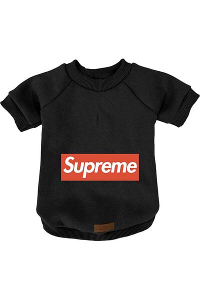MPZ Pets Cat and Dog Outfit & Dress - Black Sweatshirt Supreme
