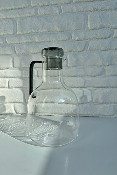 yeninesilevim Gri Kapak Ve Kulplu Borosilikat Cam Sürahi 1.9 L