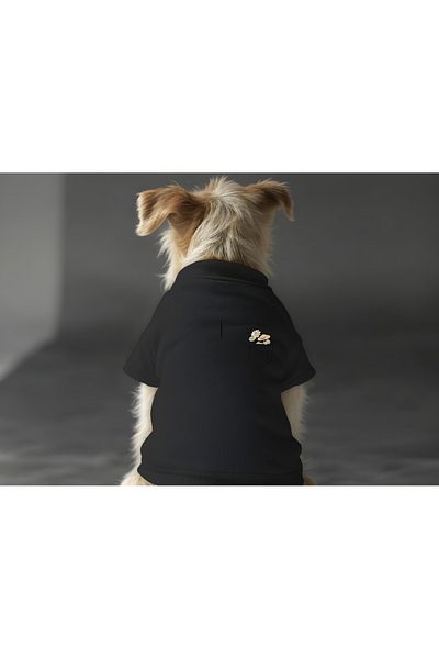 MPZ Pets Cat and Dog Clothing & Dress - Black Sweatshirt and Floral Pocket