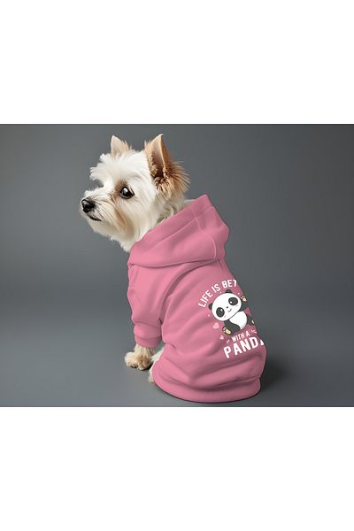 MPZ Pets Cat and Dog Outfit & Dress - Pink Hoodie Panda
