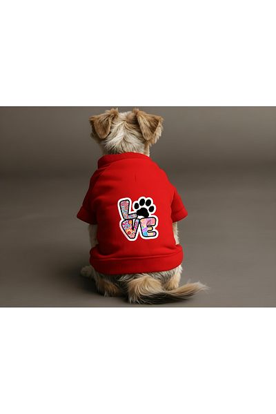 MPZ Pets Red Love Cat and Dog Outfit & Dress