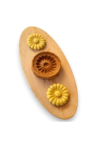 wood and craft Ahşap Papatya Desenli Kurabiye Kalıbı | Üç Boyutlu Model