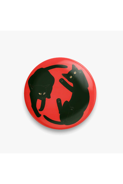 rebelberi 2 Kedi Y2K Grunge Stil Rozet